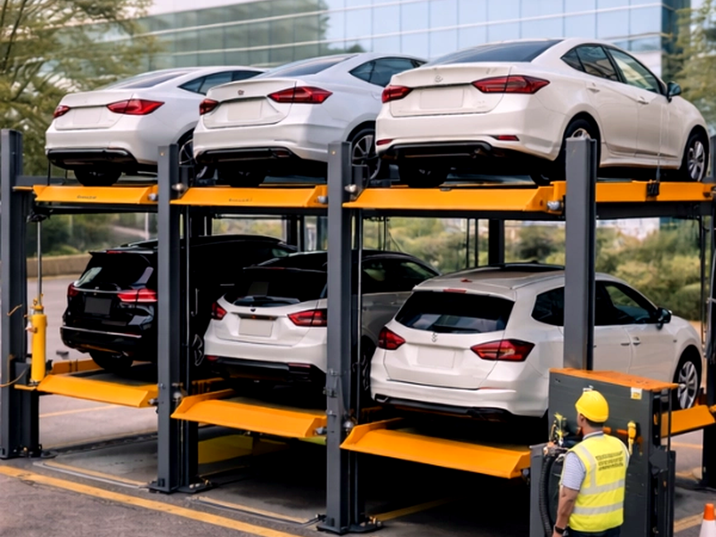 Stack parking installation and technical service process